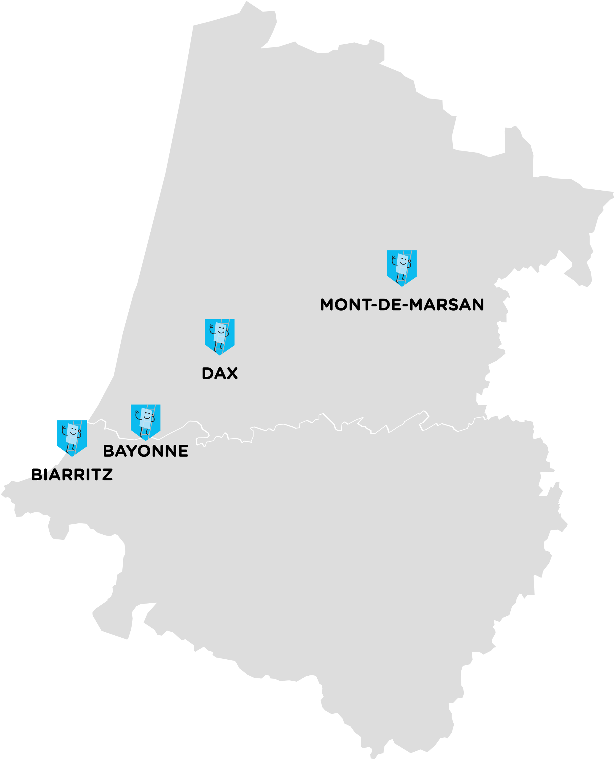 Carte Pays Basque Installateur expert en pose VELUX – Pays Basque