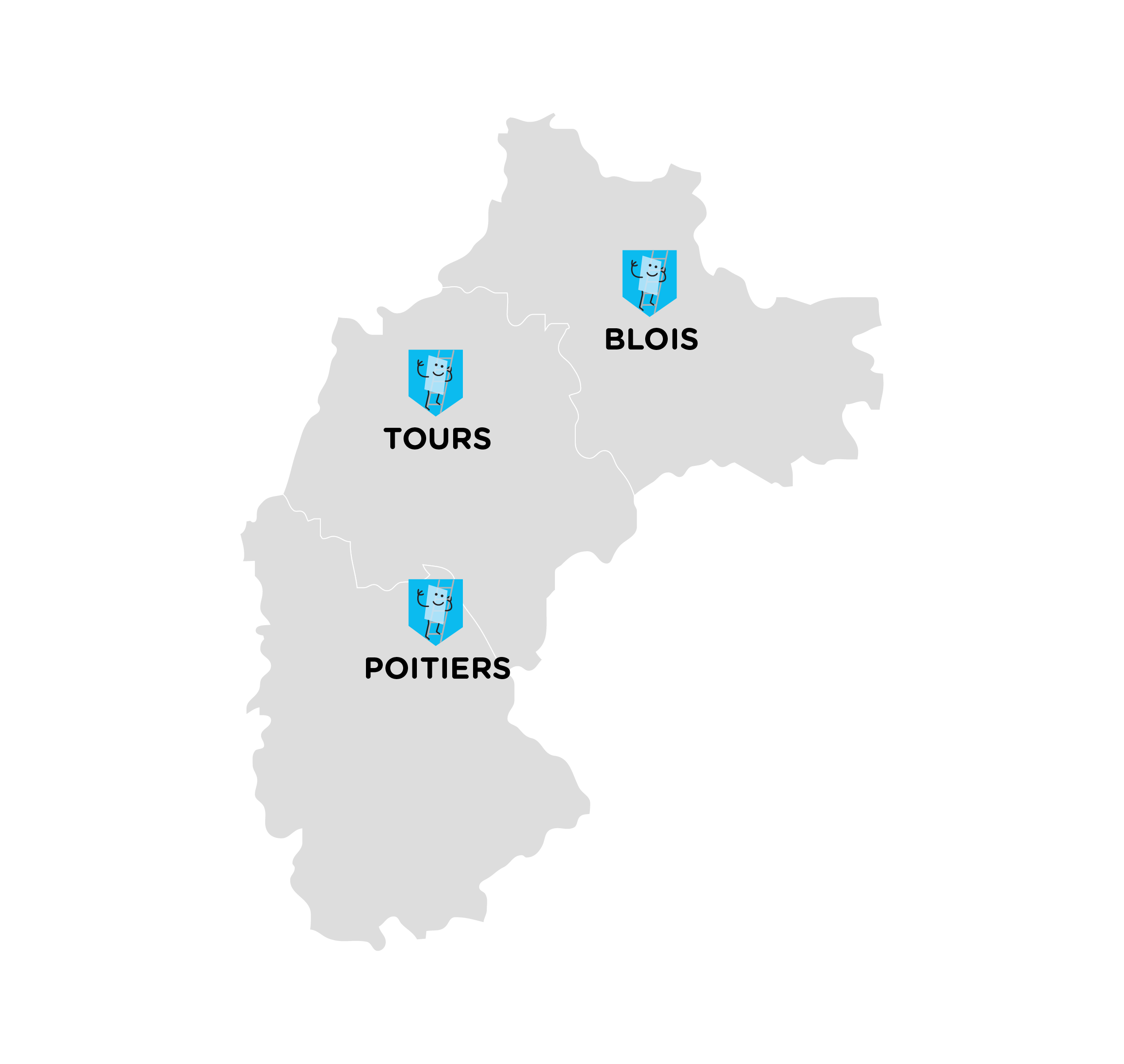 Carte_Touraine-10.png Nos experts de la pose VELUX sont en Loir-et-Cher