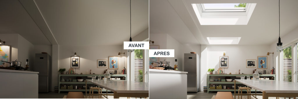 Avant/après installation VELUX