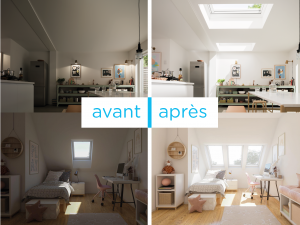 Faire entrer la lumière naturelle air frais habitation fenêtre de toit velux pose